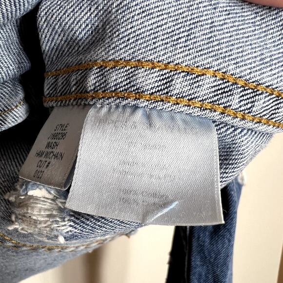 Veronica Beard Distressed Cara Denim Jacket - Picture 5 of 6